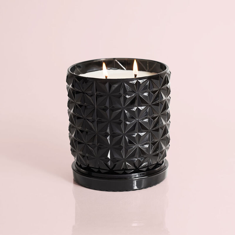 Smoked Clove & Tabac Jumbo Gilded Faceted Candle, 30 oz image number 2