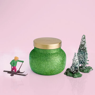 Alpine Juniper Glam Petite Jar, 8 oz product in winter snowscape