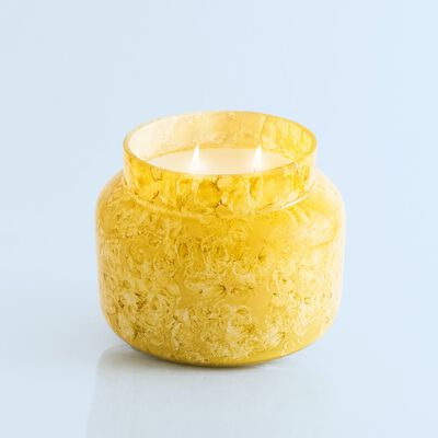 Aloha Orchid Watercolor Jumbo Candle Jar, 48 oz product when lit