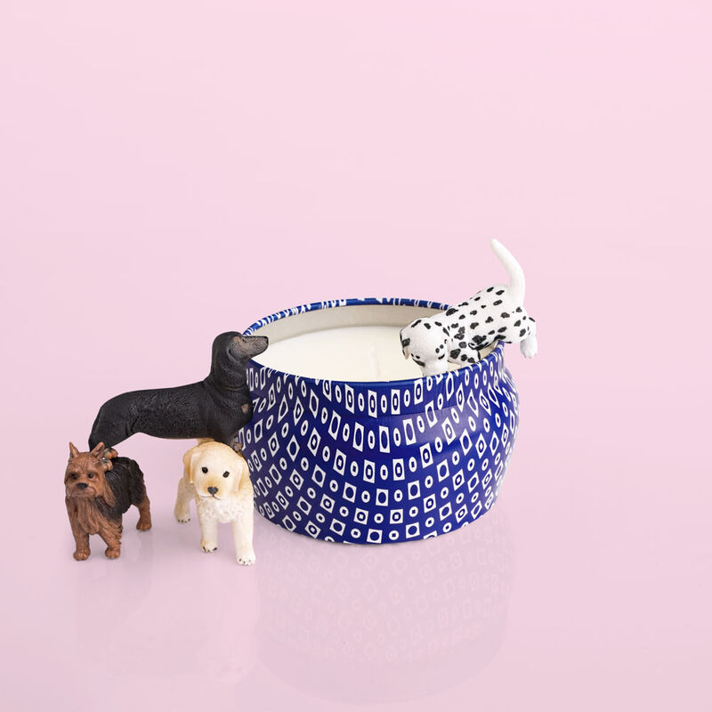Paris Blue Mini Cute Candle product with puppies image number 3