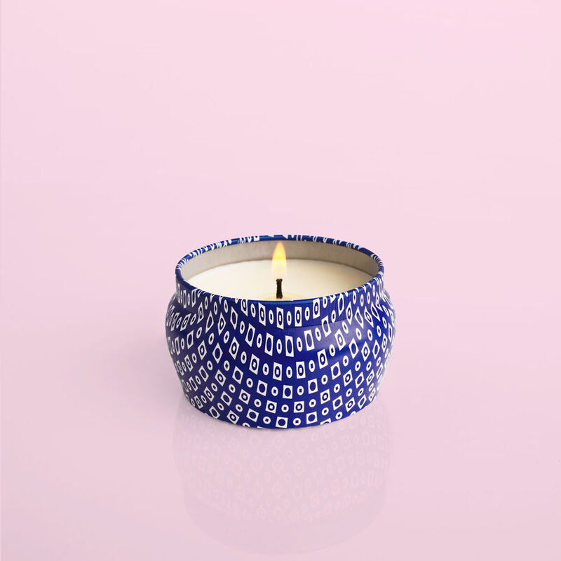 Paris Blue Mini Candle Burning image number 1