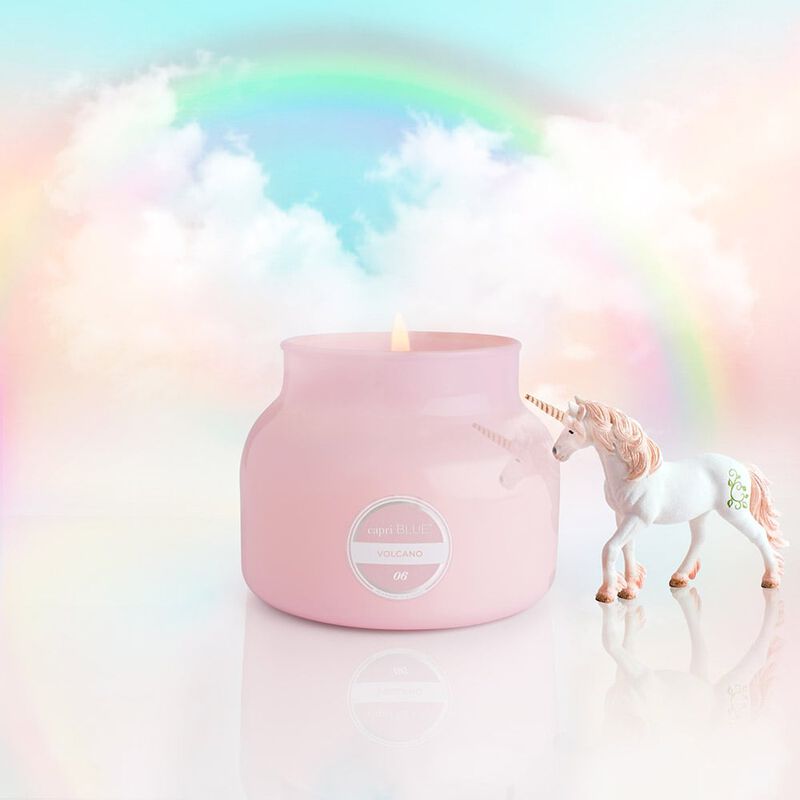 Volcano Bubblegum Petite Candle Jar, 8 oz product with fantasy background image number 3