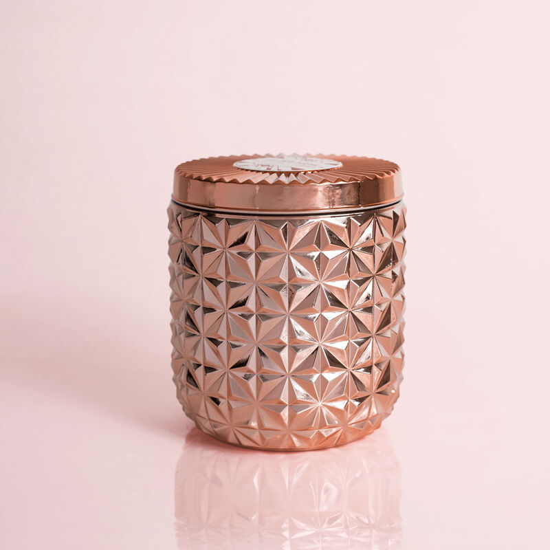 Pink Grapefruit & Prosecco Jumbo Gilded Faceted Candle Jar, 30 oz Candle with Lid image number 1