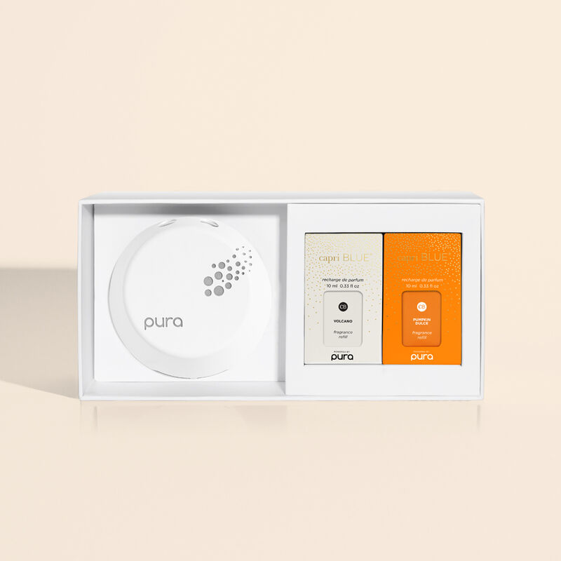 CB + Pura Smart Home Diffuser Kit, Pumpkin Dulce & Volcano is a must have gift set image number 1
