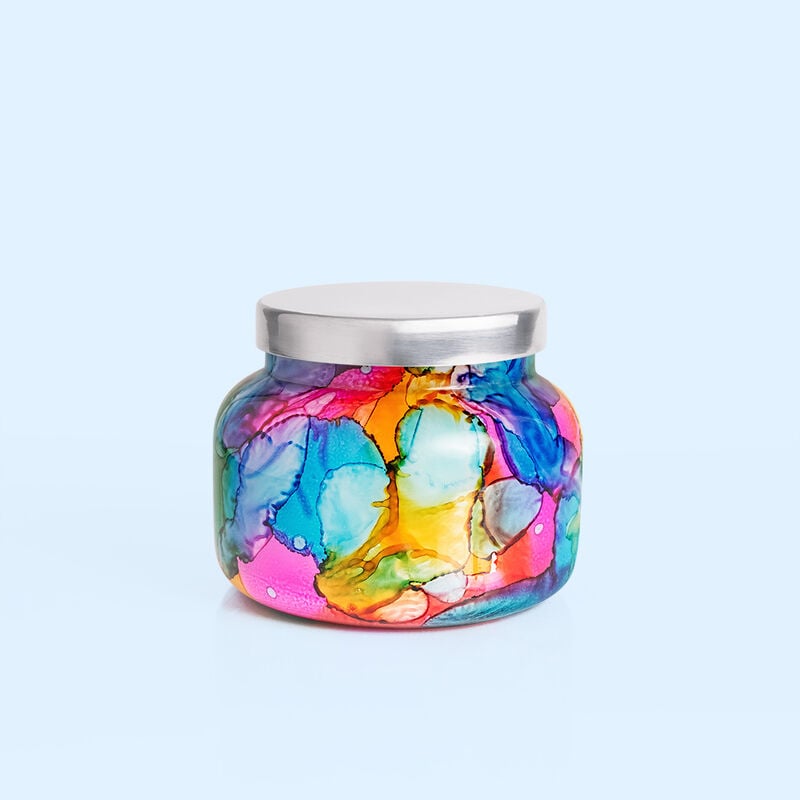 Volcano Rainbow Watercolor Signature Candle Jar, 19 oz Candle with Lid image number 0