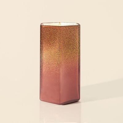Tinsel & Spice Glitz Hexagon Candle, 17 oz product with no lid