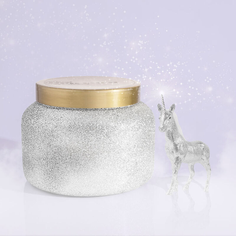Frosted Fireside Glam Jumbo Candle Jar, 48 oz product in winter wonderland image number 1