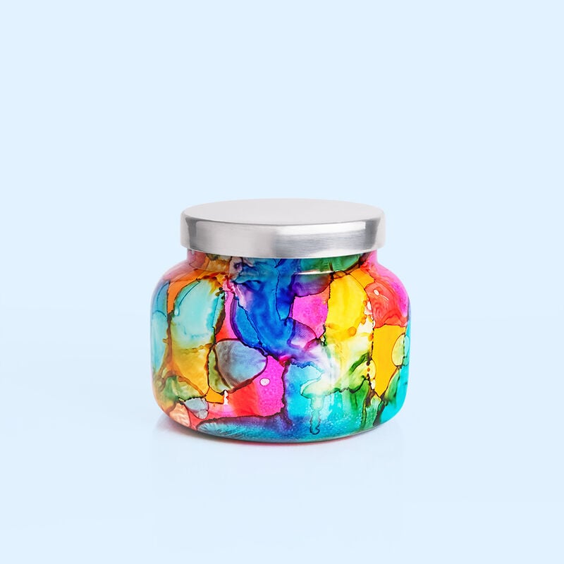 Volcano Rainbow Watercolor Signature Candle Jar, 19 oz Candle with Lid Alt View 2 image number 2
