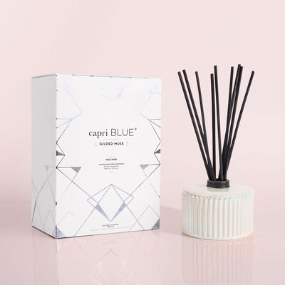 Volcano White Opal Gilded Reed Diffuser, 7.75 fl oz