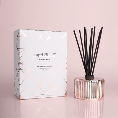 Pink Grapefruit & Prosecco Gilded Reed Diffuser, 7.75 fl oz