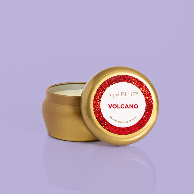 Volcano Glam Mini Candle Tin product with lid off image number 3