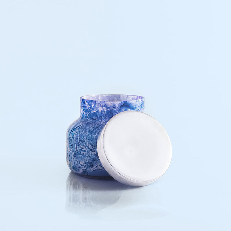 Blue Jean Watercolor Petite Jar, 8 oz product view Lid Off image number 5