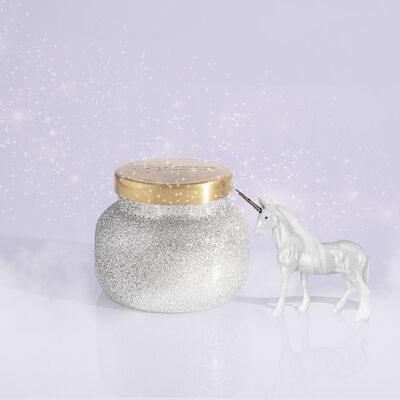 Frosted Fireside Glam Petite Candle Jar, 8 oz Surprise Winter Lanscape